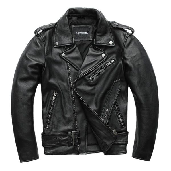 men's leather & faux classical motorcycle jackets men jacket 100% natural cowhide thick moto winter sleeve 61-67cm 6xl m192, Black
men's leather & faux classical motorcycle jackets men jacket 100% natural cowhide thick moto winter sleeve 61-67cm 6xl m192, Black