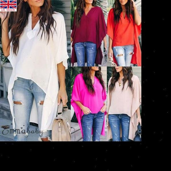 womens blouses women short flare sleeve solid ladies summer casual irregular v neck beach loose shirts elegant plus size, White
womens blouses women short flare sleeve solid ladies summer casual irregular v neck beach loose shirts elegant plus size, White