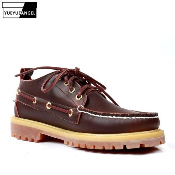 dress shoes japan style retro men round toe lace up platform boat genuine leather cowhide loafers work casual plus size 46, Black
dress shoes japan style retro men round toe lace up platform boat genuine leather cowhide loafers work casual plus size 46, Black