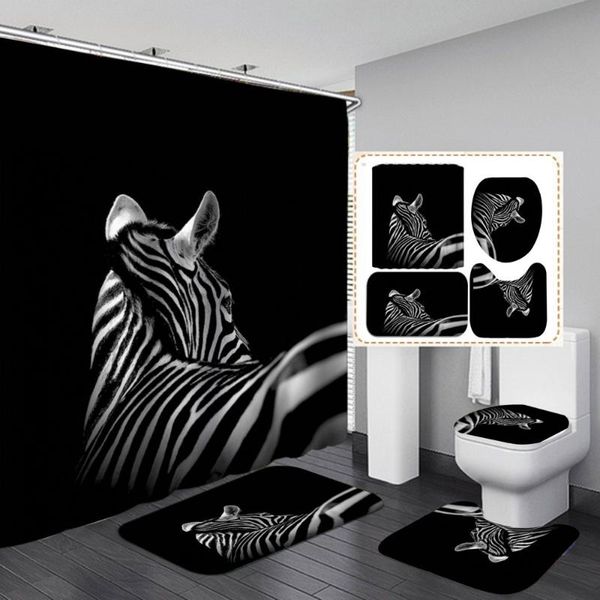 shower curtains zebra pattern bathroom non-slip mat sets 3d curtain set with hooks bath mats rugs bathtub home textile decor
shower curtains zebra pattern bathroom non-slip mat sets 3d curtain set with hooks bath mats rugs bathtub home textile decor