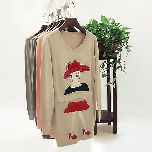 women's sweaters 2021 arrivals women autumn winter casual long sleeves fashion wool character embroidery pullovers, White;black
women's sweaters 2021 arrivals women autumn winter casual long sleeves fashion wool character embroidery pullovers, White;black
