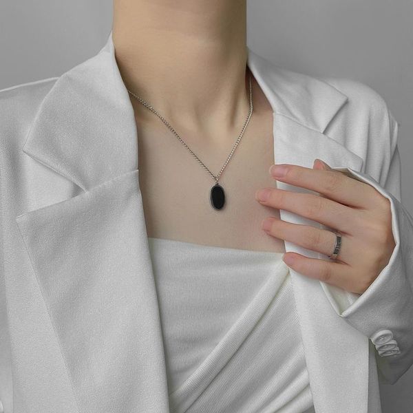 pendant necklaces vsnow punk street style black color oval necklace for women girls geometrical chunky chain metallic jewellery, Silver
pendant necklaces vsnow punk street style black color oval necklace for women girls geometrical chunky chain metallic jewellery, Silver