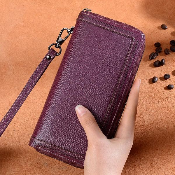 wallets ladies' purse 2021 leather medium and long zipper wallet handbag passport cell phone bag solid fashion, Red;black
wallets ladies' purse 2021 leather medium and long zipper wallet handbag passport cell phone bag solid fashion, Red;black