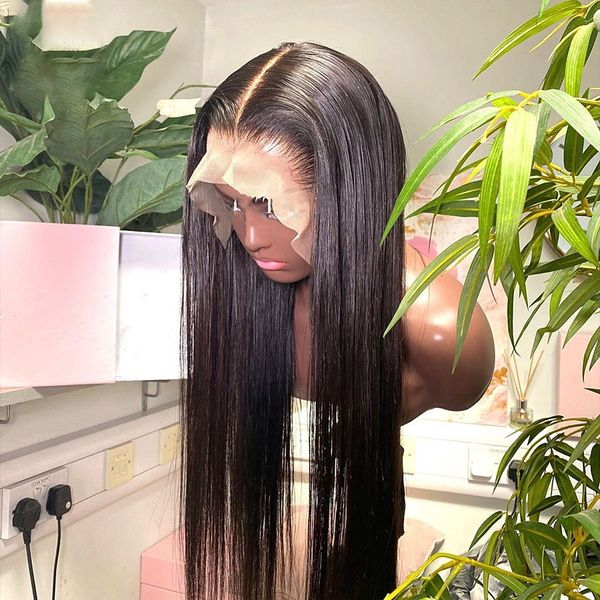 long deep part silky straight 13x4 lace front wig with babyhair synthetic glueless preplucked heat resistant for women 180%, Black
long deep part silky straight 13x4 lace front wig with babyhair synthetic glueless preplucked heat resistant for women 180%, Black