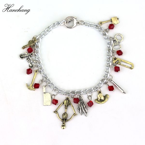 tv series jewelry the walking dead charm bracelet punk style gift for man women bangle cosplay christmas party gift wrisband, Black
tv series jewelry the walking dead charm bracelet punk style gift for man women bangle cosplay christmas party gift wrisband, Black