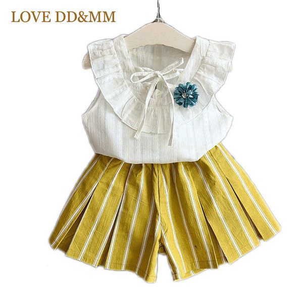 love dd&mm girls clothing sets summer girl fashion cotton flower sleeveless t-shirts + stripe shorts suit kids clothes 210715, White
love dd&mm girls clothing sets summer girl fashion cotton flower sleeveless t-shirts + stripe shorts suit kids clothes 210715, White
