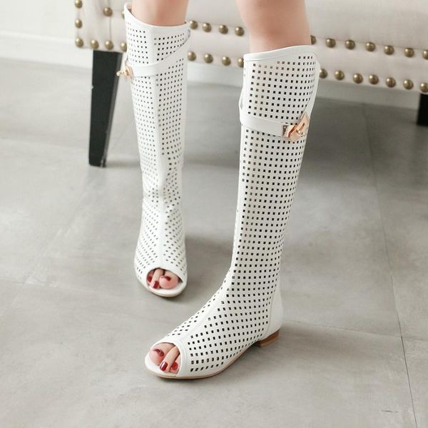 sandals summer autumn knee high women boots open toe 1.5cm low heels hollow out party shoes white, Black
sandals summer autumn knee high women boots open toe 1.5cm low heels hollow out party shoes white, Black