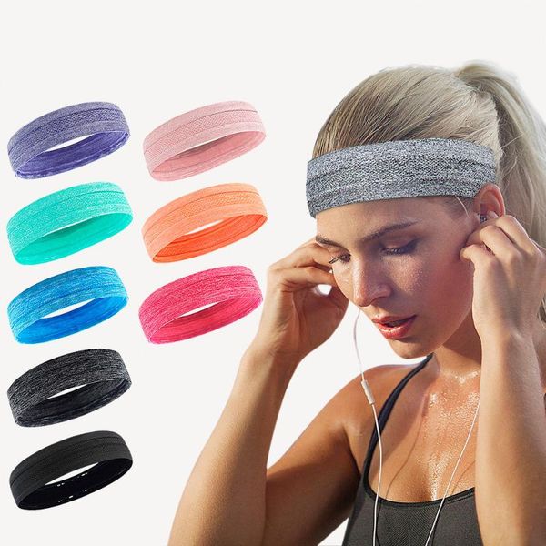 outdoor sports headband sweat absorbing anti slip sweatband, Yellow;black