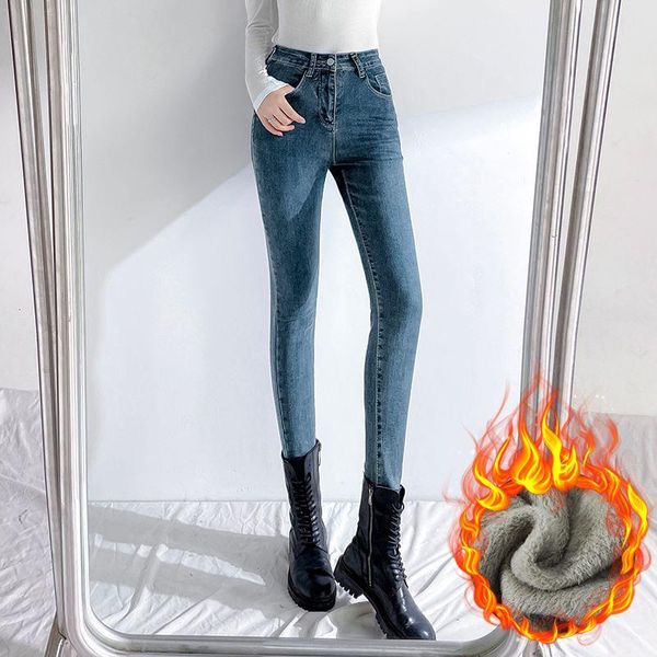 women's jeans winter thick pencil women velvet skinny stretch denim jean pants korean fashion female warm slim trousers a828, Blue
women's jeans winter thick pencil women velvet skinny stretch denim jean pants korean fashion female warm slim trousers a828, Blue