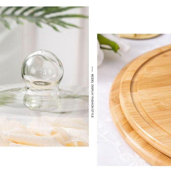 storage bottles & jars grade transparent dustproof cake glass lid bamboo tray fruit h0s0
storage bottles & jars grade transparent dustproof cake glass lid bamboo tray fruit h0s0