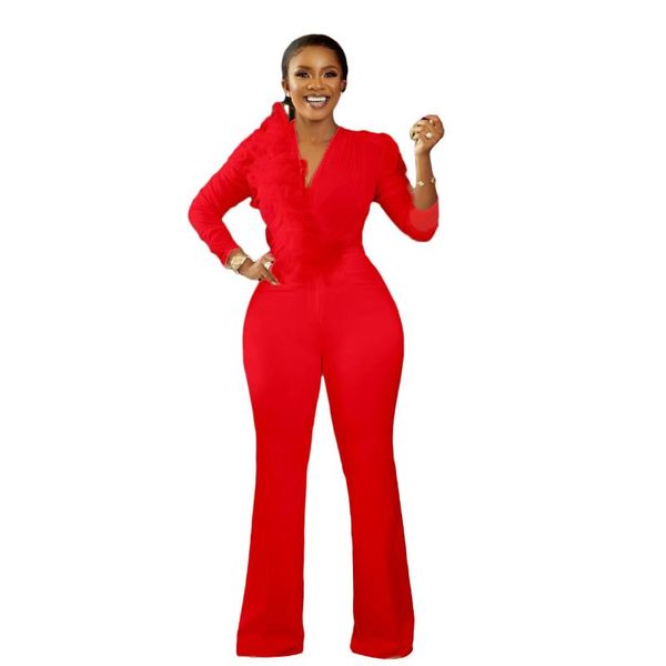 ethnic clothing african clothes for women 2021 spring and summer long sleeve v-neck solid color jumpsuit, Red
ethnic clothing african clothes for women 2021 spring and summer long sleeve v-neck solid color jumpsuit, Red