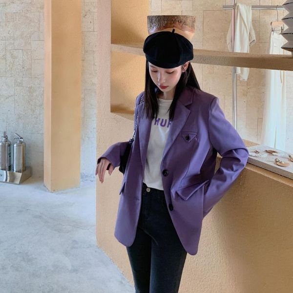 women's suits & blazers 2021 fashion women loose autumn blazer jackets female elegant coat chic korean office ladies casual outerwear, White;black
women's suits & blazers 2021 fashion women loose autumn blazer jackets female elegant coat chic korean office ladies casual outerwear, White;black