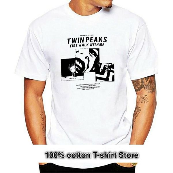 men's t-shirts vintage twin peaks movie cult t shirt size s m xl 2xl, White;black
men's t-shirts vintage twin peaks movie cult t shirt size s m xl 2xl, White;black