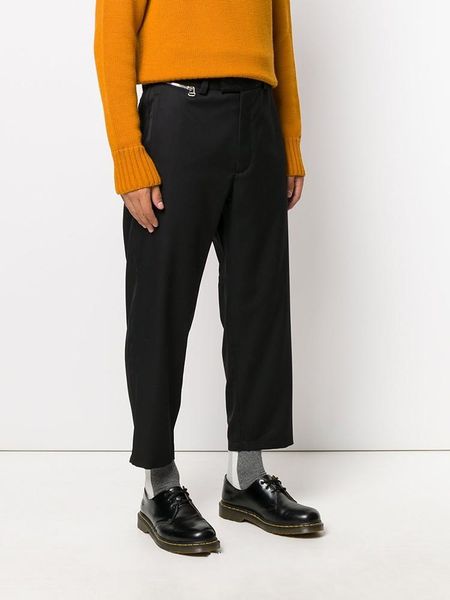 men's pants autumn and winter casual rear leg vertical two lines of zipper design fashion solid color slim pencil, Black
men's pants autumn and winter casual rear leg vertical two lines of zipper design fashion solid color slim pencil, Black