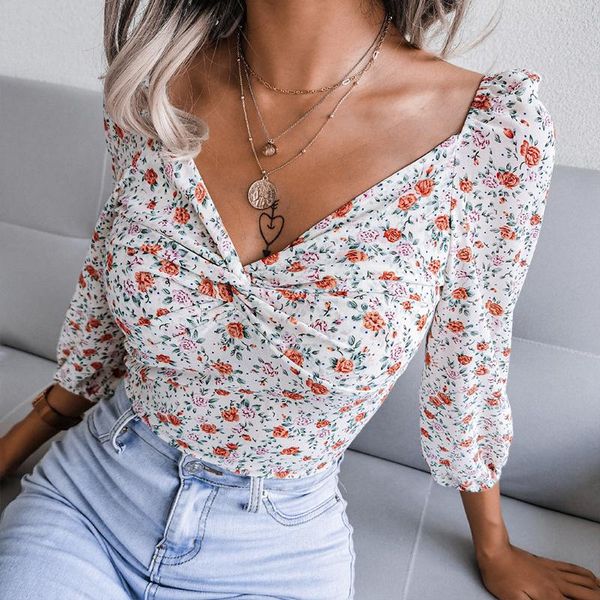 women's blouses & shirts autumn office lady elegant chiffon floral print pullover fashion chic v-neck knotted draped slim women, White
women's blouses & shirts autumn office lady elegant chiffon floral print pullover fashion chic v-neck knotted draped slim women, White