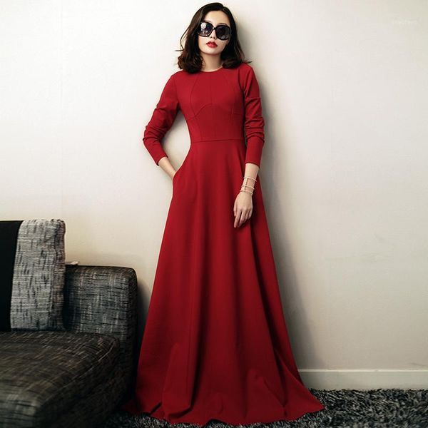 casual dresses spring european american customize plus size 3xs-10xl high-end women retro x- long pure color slim splice floor length dress, Black;gray
casual dresses spring european american customize plus size 3xs-10xl high-end women retro x- long pure color slim splice floor length dress, Black;gray