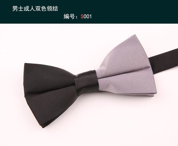 bow ties men's mabow tie wedding fashion personality stage two-color color stitching british suit female, Black;gray
bow ties men's mabow tie wedding fashion personality stage two-color color stitching british suit female, Black;gray