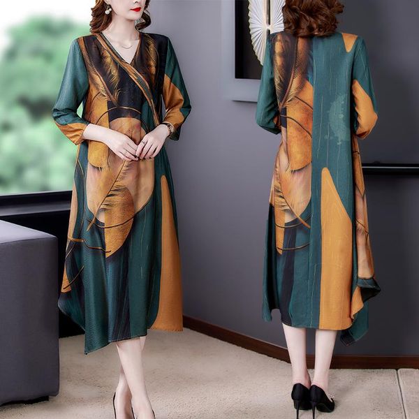 casual dresses spring summer vintage print mulberry silk midi dress 2021 loose 4xl plus size women elegant bodycon party vestidos, Black;gray
casual dresses spring summer vintage print mulberry silk midi dress 2021 loose 4xl plus size women elegant bodycon party vestidos, Black;gray