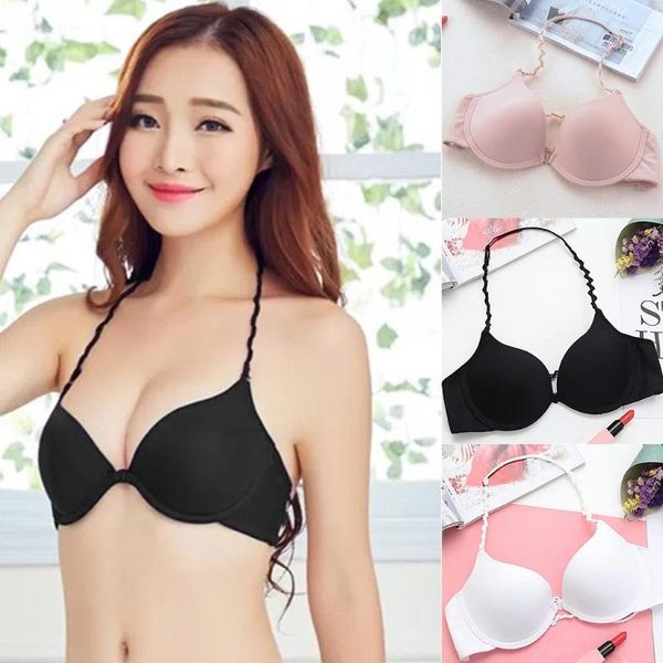 bras women halter v-neck front buckle bra push up padded beauty backless underwear convertible wavy strappy solid color, Red;black
bras women halter v-neck front buckle bra push up padded beauty backless underwear convertible wavy strappy solid color, Red;black