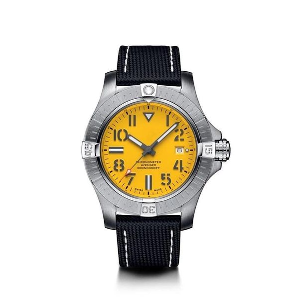 wristwatches silver black canvas leather rubber automatic mechanical men ii watch stainless steel sport watches sapphire yellow dial, Slivery;brown
wristwatches silver black canvas leather rubber automatic mechanical men ii watch stainless steel sport watches sapphire yellow dial, Slivery;brown