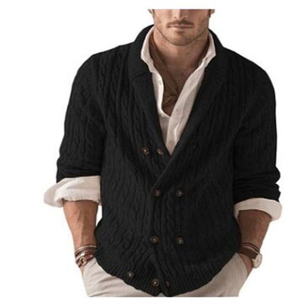 men's sweaters autumn/winter 2021 europe-usa style men/youth 100% acrylic lapel double breasted long sleeve casual kniting cardigan swe, White;black
men's sweaters autumn/winter 2021 europe-usa style men/youth 100% acrylic lapel double breasted long sleeve casual kniting cardigan swe, White;black