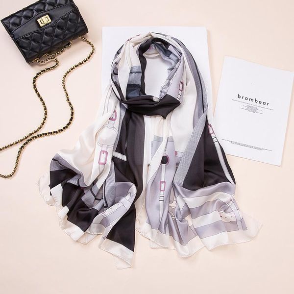 scarves 11 color luxury pure silk scarf shawl women spring autumn long ladies brand belt printing neck foulard 85*185 cm, Blue;gray
scarves 11 color luxury pure silk scarf shawl women spring autumn long ladies brand belt printing neck foulard 85*185 cm, Blue;gray