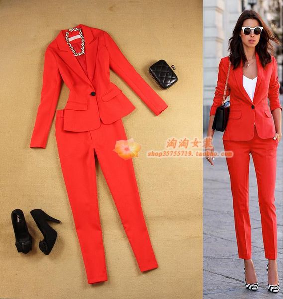women's tracksuits custom women slim fit pant suits formal white office lady one button work business career suit selling ol, Gray
women's tracksuits custom women slim fit pant suits formal white office lady one button work business career suit selling ol, Gray