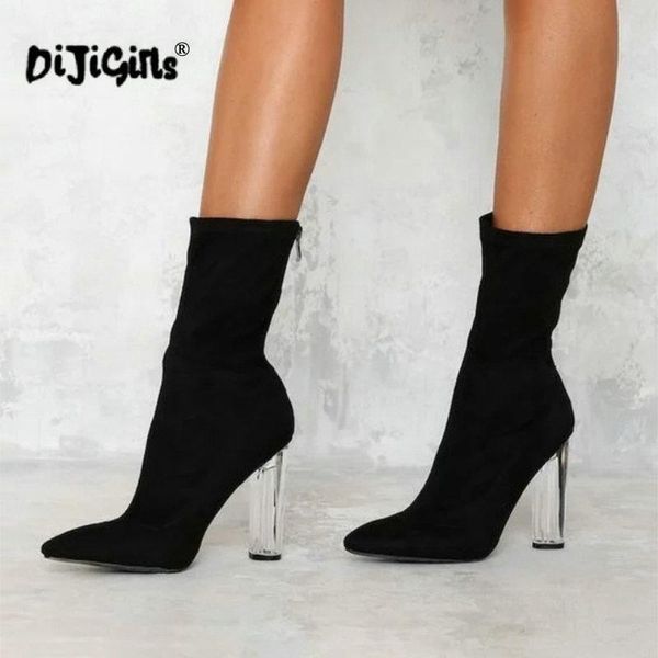 boots women's pointed toe yarn elastic ankle thick heel high heels shoes female transparent black
boots women's pointed toe yarn elastic ankle thick heel high heels shoes female transparent black