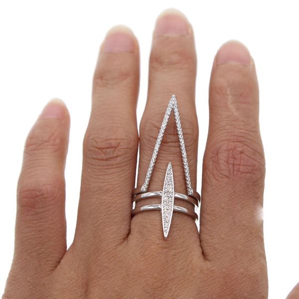 wedding rings punk fahion long v shape design ring for women with micro pave cz setting rappper simple delicate novel finger jewelry, Slivery;golden
wedding rings punk fahion long v shape design ring for women with micro pave cz setting rappper simple delicate novel finger jewelry, Slivery;golden