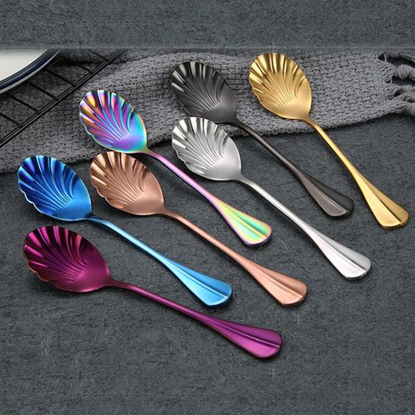 spoons classic shell shape stainless steel spoon teaspoons coffee ice cream sugar dessert tableware kitchen accessories
spoons classic shell shape stainless steel spoon teaspoons coffee ice cream sugar dessert tableware kitchen accessories