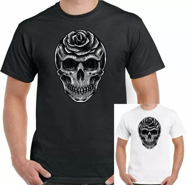 skull t-shirt biker rock music heavy metal motorcycle rose mens gothic style, White;black
skull t-shirt biker rock music heavy metal motorcycle rose mens gothic style, White;black