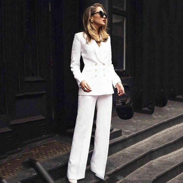women's suits & blazers formal white womens pant for double office ladies breasted blazer pants work attire homme, White;black
women's suits & blazers formal white womens pant for double office ladies breasted blazer pants work attire homme, White;black