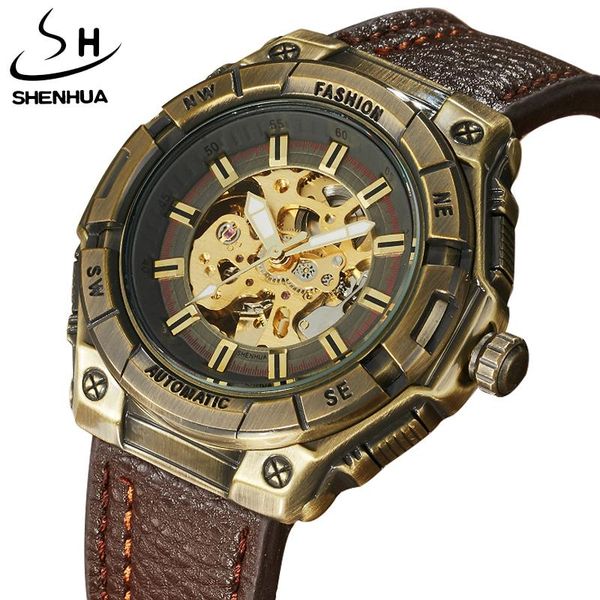 fashion automatic mechanical watches male skeleton dial luminous leather mens auto wristwatches, Slivery;brown
fashion automatic mechanical watches male skeleton dial luminous leather mens auto wristwatches, Slivery;brown