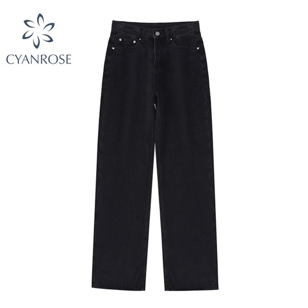 women high waist long jeans pants pockets zipper female denim trousers spring vintage simple casual loose wide leg 210922, Blue
women high waist long jeans pants pockets zipper female denim trousers spring vintage simple casual loose wide leg 210922, Blue