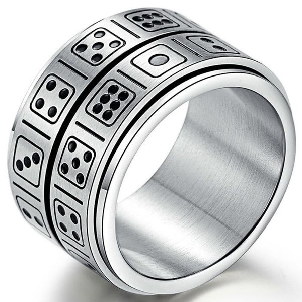 cluster rings double layer spinner rotating dice stainless steel brand nice ring for men big cocktail luxury beautiful party fun game, Golden;silver
cluster rings double layer spinner rotating dice stainless steel brand nice ring for men big cocktail luxury beautiful party fun game, Golden;silver