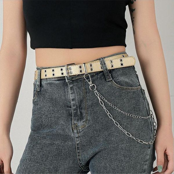 belts productsonline,women's double-row thinleather beltcasual chainpunk decorative beltfashionableeyeletbuckle belt,femininetrend, Black;brown
belts productsonline,women's double-row thinleather beltcasual chainpunk decorative beltfashionableeyeletbuckle belt,femininetrend, Black;brown
