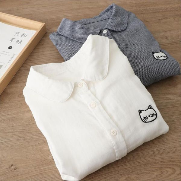 women's blouses & shirts japanese cat embroidery art white shirt double female c cotton
women's blouses & shirts japanese cat embroidery art white shirt double female c cotton