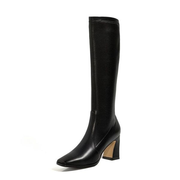 elegant knee high boots for women wide leg microfiber leather high heels boots for girls wedding party tight, Black
elegant knee high boots for women wide leg microfiber leather high heels boots for girls wedding party tight, Black