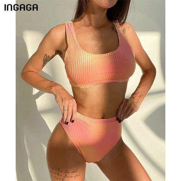ingaga push up bikinis womens swimsuits high waist biquini tie dye swimwear high cut bathing suits ribbed beachwear, White;black 
ingaga push up bikinis womens swimsuits high waist biquini tie dye swimwear high cut bathing suits ribbed beachwear, White;black