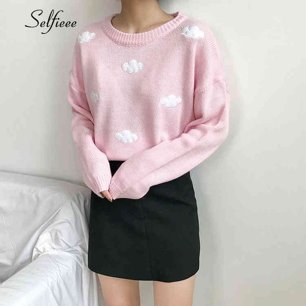 womens kawaii loose clouds sweater female korean punk autumn winter comfy soft cute loose harajuku clothing for women 2021, White;black
womens kawaii loose clouds sweater female korean punk autumn winter comfy soft cute loose harajuku clothing for women 2021, White;black