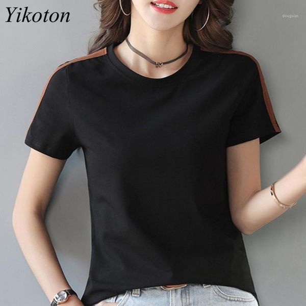 women's t-shirt women summer cotton patchwork casual bottoming shirt short sleeve ladies basic t-shirts fashion tee plus size 4xl, White
women's t-shirt women summer cotton patchwork casual bottoming shirt short sleeve ladies basic t-shirts fashion tee plus size 4xl, White