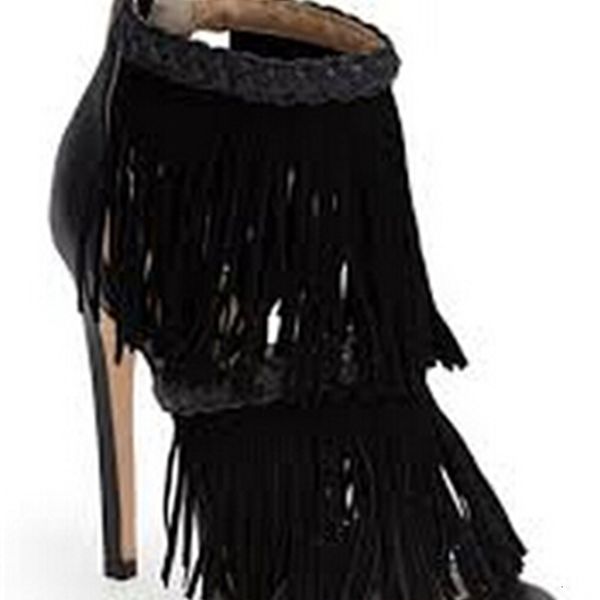 sandal open fashiin the tassel sandals suede boots women's stiletto party pumps high-heeled shoes, Black
sandal open fashiin the tassel sandals suede boots women's stiletto party pumps high-heeled shoes, Black