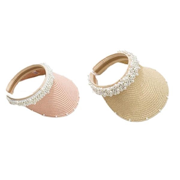 wide brim hats 2 pcs pearl ladies hat female elegant straw sun girls beach fashion beige & pink, Blue;gray
wide brim hats 2 pcs pearl ladies hat female elegant straw sun girls beach fashion beige & pink, Blue;gray