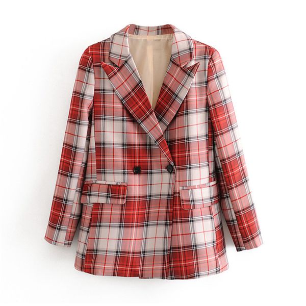 stylish double breasted plaid women blazer pockets jackets female retro suits coat feminino blazers outerwear 210430, White;black
stylish double breasted plaid women blazer pockets jackets female retro suits coat feminino blazers outerwear 210430, White;black