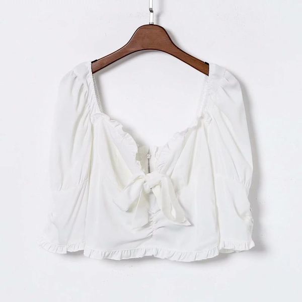 women's blouses & shirts summer back zipper white blouse shirt ruffle ladies 2021 korean womens and boho crop top
women's blouses & shirts summer back zipper white blouse shirt ruffle ladies 2021 korean womens and boho crop top