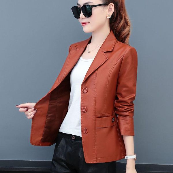 women's jackets coat 2021pu leather ladies' small suit spring and autumn wild short, Black;brown
women's jackets coat 2021pu leather ladies' small suit spring and autumn wild short, Black;brown