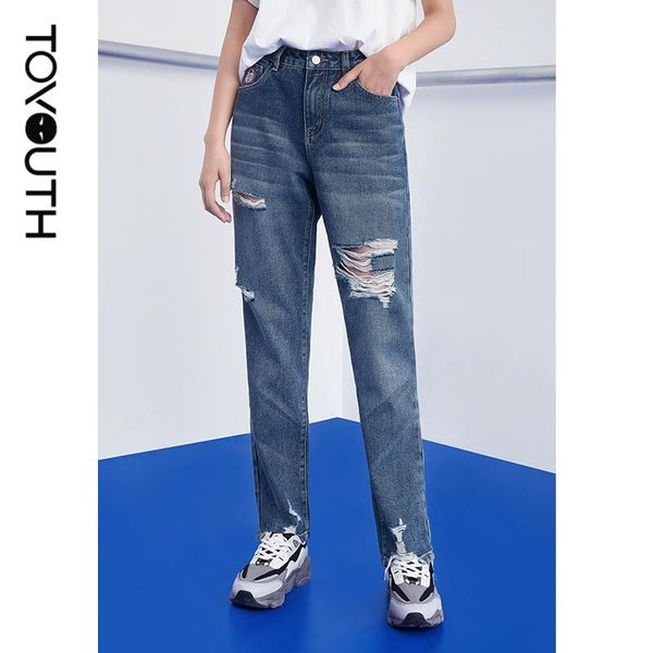 women's jeans toyouth women 2021 summer high waist straight leg destruction embroidery solid blue all match casual cropped denim pants
women's jeans toyouth women 2021 summer high waist straight leg destruction embroidery solid blue all match casual cropped denim pants