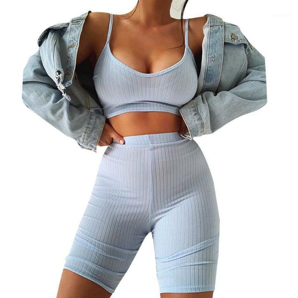 women's elgent solid color slim sports suit sleeveless sling short + high waist shorts for shopping home daily wear tracksuits, Gray
women's elgent solid color slim sports suit sleeveless sling short + high waist shorts for shopping home daily wear tracksuits, Gray