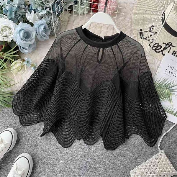 summer hollow-out perspective lace shirt women round neck loose long sleeve blouse h971 210527, White
summer hollow-out perspective lace shirt women round neck loose long sleeve blouse h971 210527, White