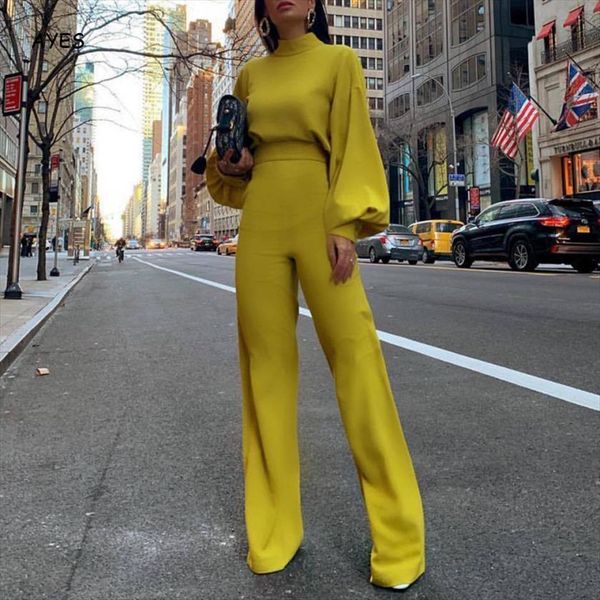 fashion satin long sleeve women jumpsuit turtleneck yellow streetwear elegant office overall, Black;white
fashion satin long sleeve women jumpsuit turtleneck yellow streetwear elegant office overall, Black;white